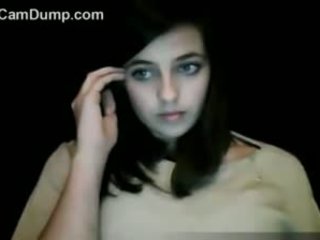 brunetă, webcam-, solo