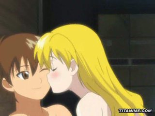 Magicl hentai anime dude spanks a blondýna dievča hlboké