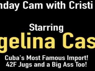 Curvy cubanez angelina castro & thick latina cristi ann dildo drill & sperma!