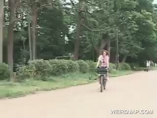 Cute Teen Asian Babes Riding Bikes Get Pussy All Wet