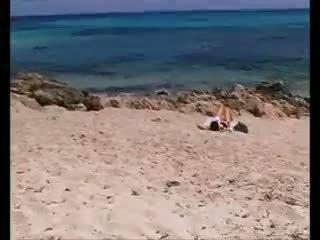 German Teen Nadine Has Sex On The Beach