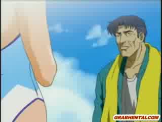 Sexy jap cartoon hot fucked and cream pie in the beach