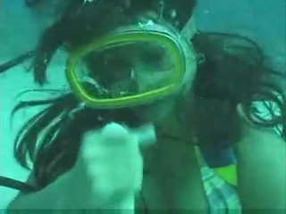 Underwater cumshot compilation