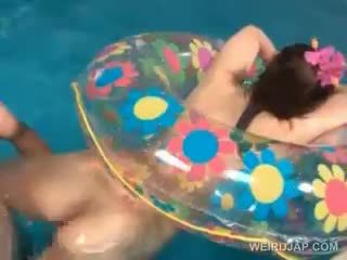 Naked Asian Doll Gets Cunt Fucked Underwater In Pool