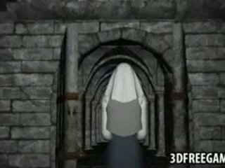 Tasty 3D Cartoon Nun Getting Her Pussy Pounded
