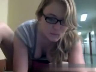 webcam, nerdy, library