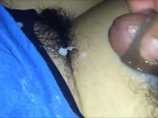 He Loves Ejaculating On Her Long Pubes