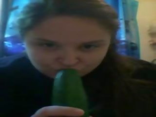 I put a cucumber in my wazoo and deepthroat it!