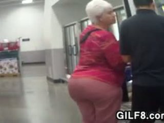 Grandmas Big Ass Walking Around At A Store