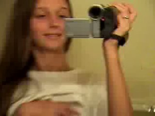 Sexy Girl In The Bathroom Filming Herself