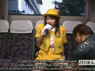 Subtitled explosive orgasmo lewd japonesa gira autobús guiar