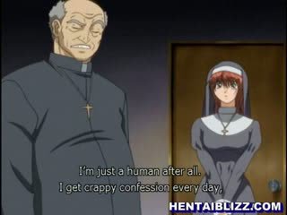 Hentai nunn gets perses poolt perversne priest