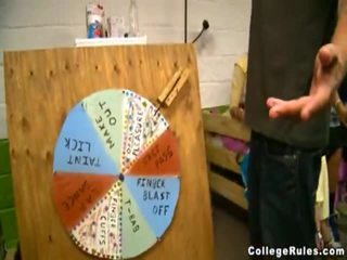 College Peeps Into A Games Called Roulette Of Fuck