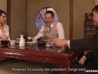 Елегантен офис дама yukina aoyama gets used след а dinner